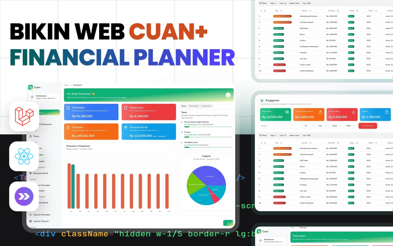 Kelas CUAN: Financial Planner dengan Laravel, ReactJS dan InertiaJS di BuildWithAngga